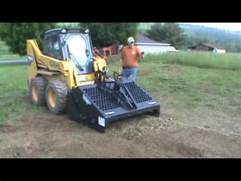 skid steer rock rake bobcat|landscape rake for skid steer.